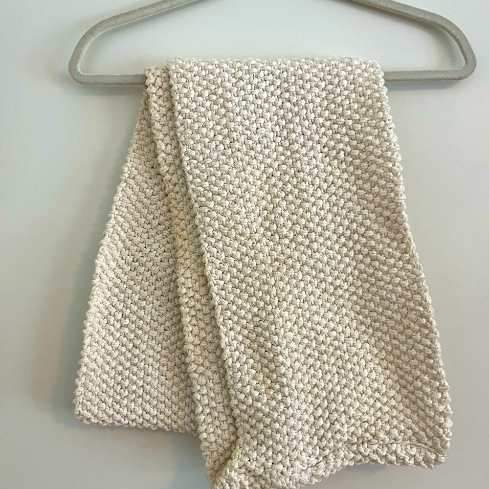 Hand knit 100% cotton chunky infinity scarf
